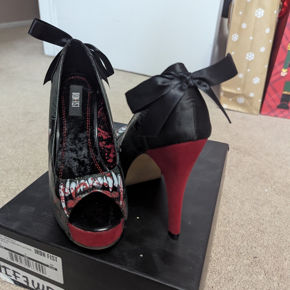 Iron Fist Wolf Peep Toe Heels